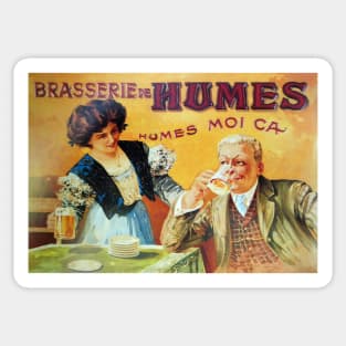 The Brasserie. French vintage poster. Sticker